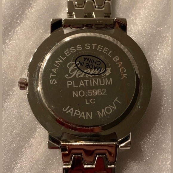 #J947 - Geneva Platinum Ladies Watch w/Floating Crystal Accents (NEW BATTERY) - Picture 12 of 13